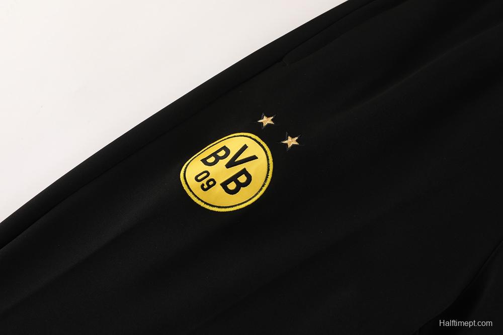 25/26 Borussia Dortmund Black/Yellow Full Zipper Jacket +Long Pants