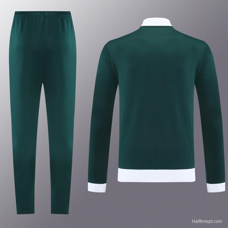 2025 Adidas Original Green Full Hoodie Zipper Jacket +Long Pants