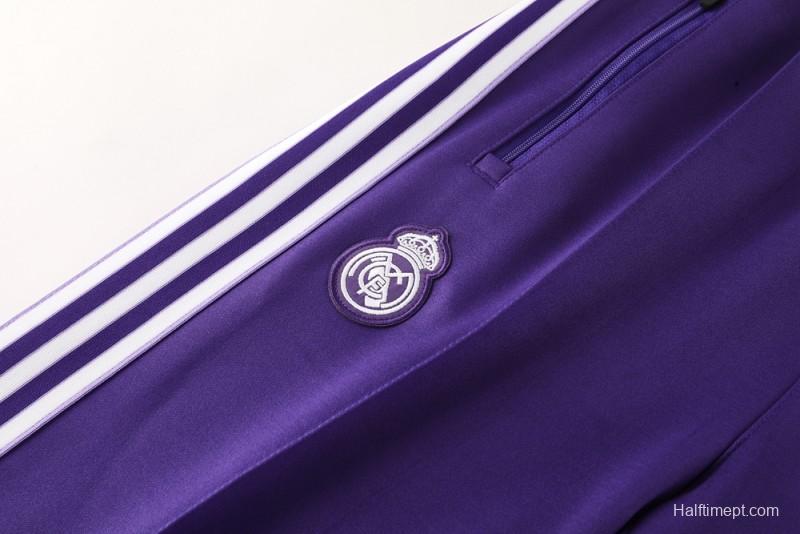 25/26 Real Madrid Purple Full Zipper Jacket +Long Pants
