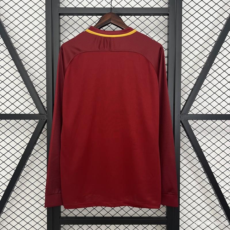 Retro 17/18 Roma Home Long Sleeve Jersey
