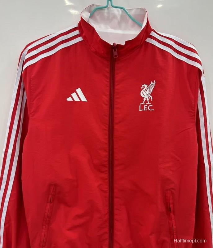 25/26 Liverpool Red/White Reversible Windbreaker