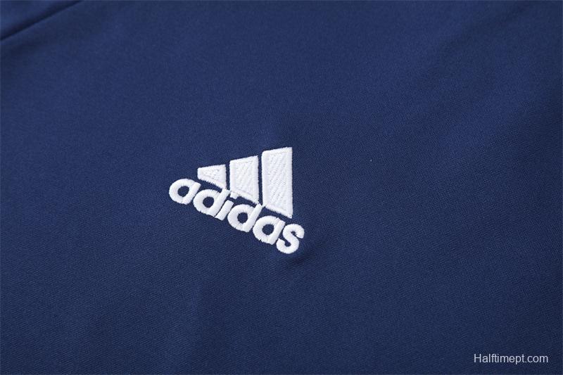 Retro 16/17 Real Madrid Royal Blue Half Zipper Jacket