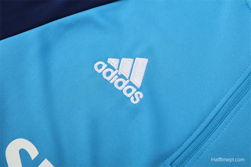 Retro 05/06 Real Madrid Light Blue Half Zipper Jacket