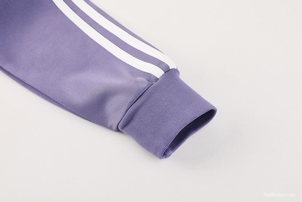 2025 Adidas Purple Full Zipper Jacket + Long Pants