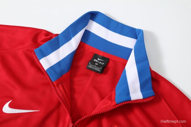 25/26 Atletico Madrid Red Full Zipper Jacket + Long Pants