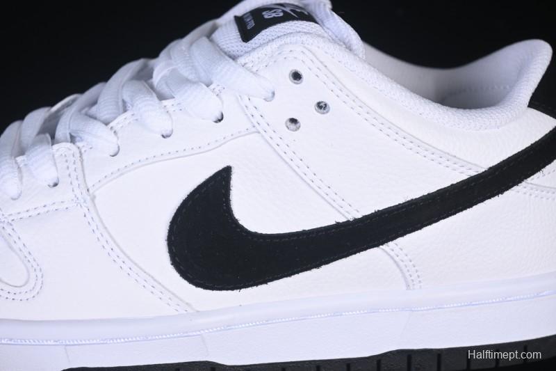 Nike SB Dunk Low Classic White Black Low-Top Casual Skate Shoes HF3704-100
