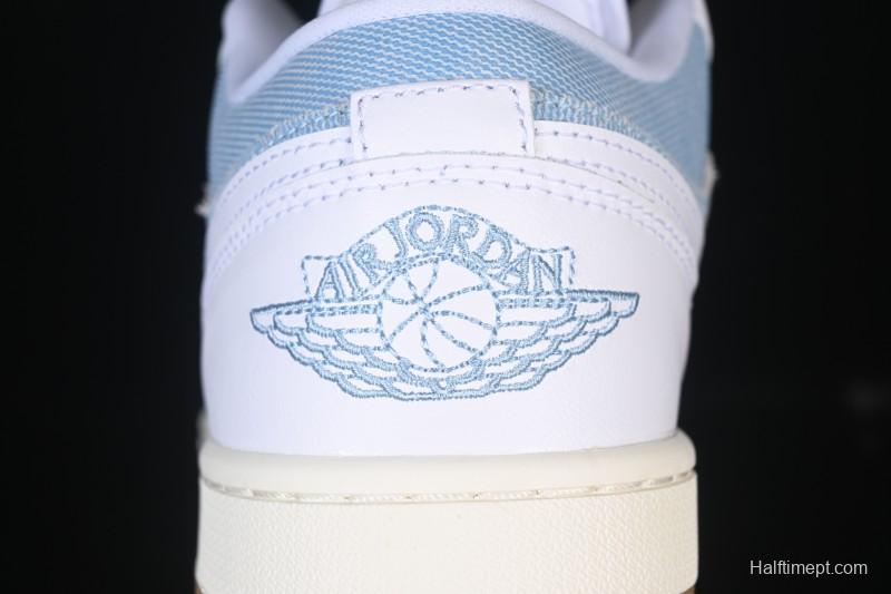 Nike Air Jordan 1 Low Denim Worn Blue Retro Basketball Shoes - HQ2004-400