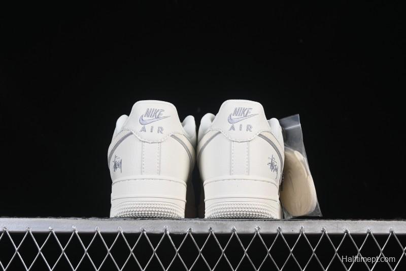 Nike Air Force 1 '07 Low Stussy Collaboration Beige Low-Top Casual Sneakers - CS5288-034