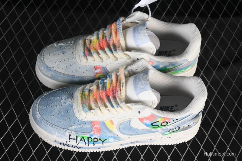 Nike Air Force 1 '07 Low Fantasy Cowboy Hand-Drawn Graffiti Casual Sneakers - CW1888-116
