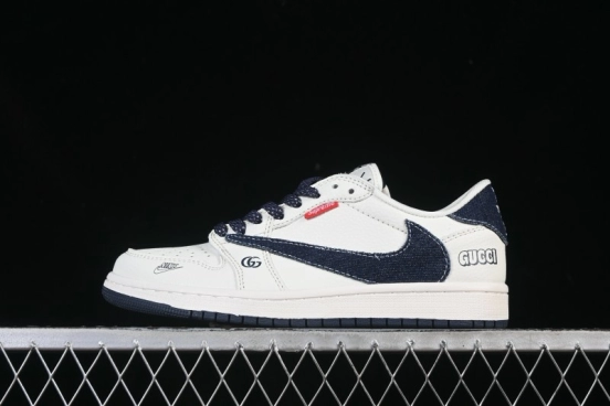 Nike Travis Scott x Fragment Design x Air Jordan 1 Low OG SP AJ1 Low-top Casual Sneakers - JW1188-148