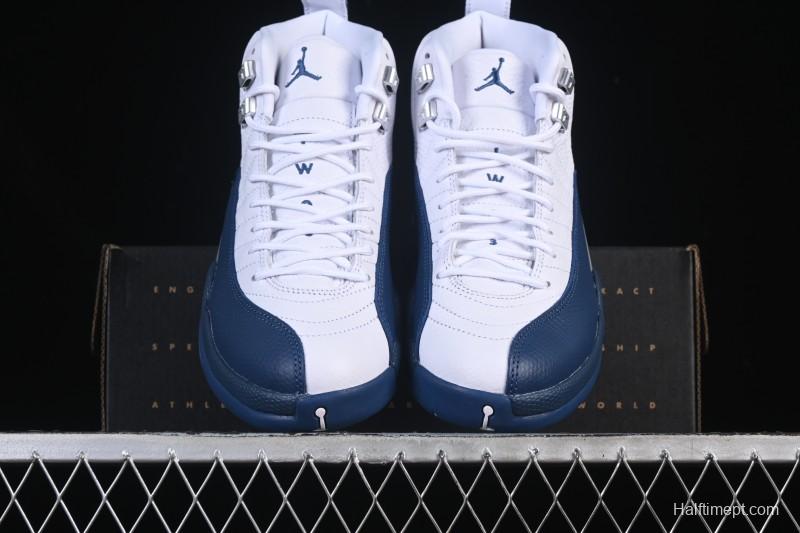 Nike Air Jordan 12 Retro French Blue And White Basketball Shoes - CT8013-114
