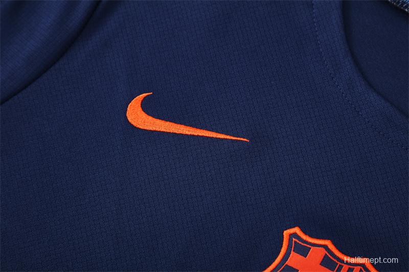 25/26 Barcelona Royal Blue T90 Short Sleeve Jersey+Shorts with XS