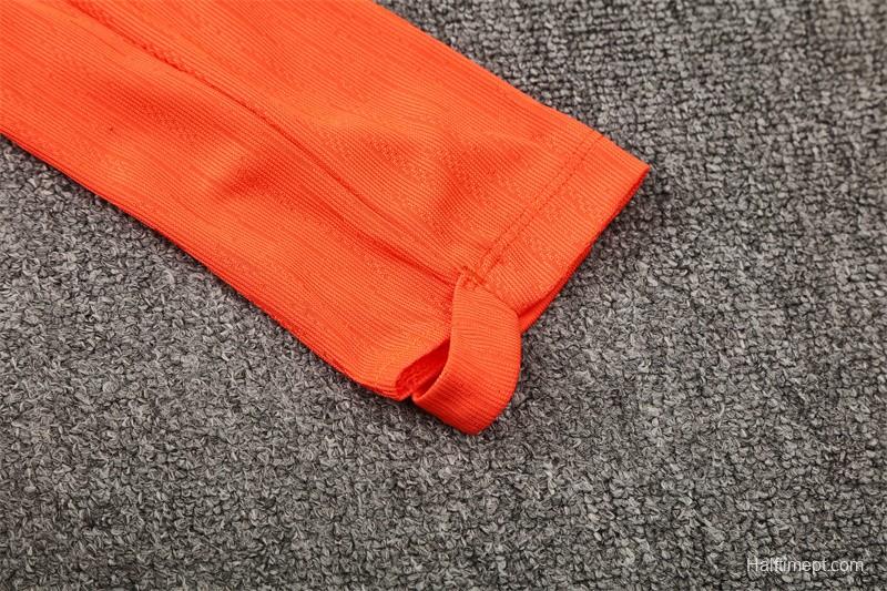Player Version 25/26 Barcelona Orange T90 Half Zipper Jacket+Long Pants