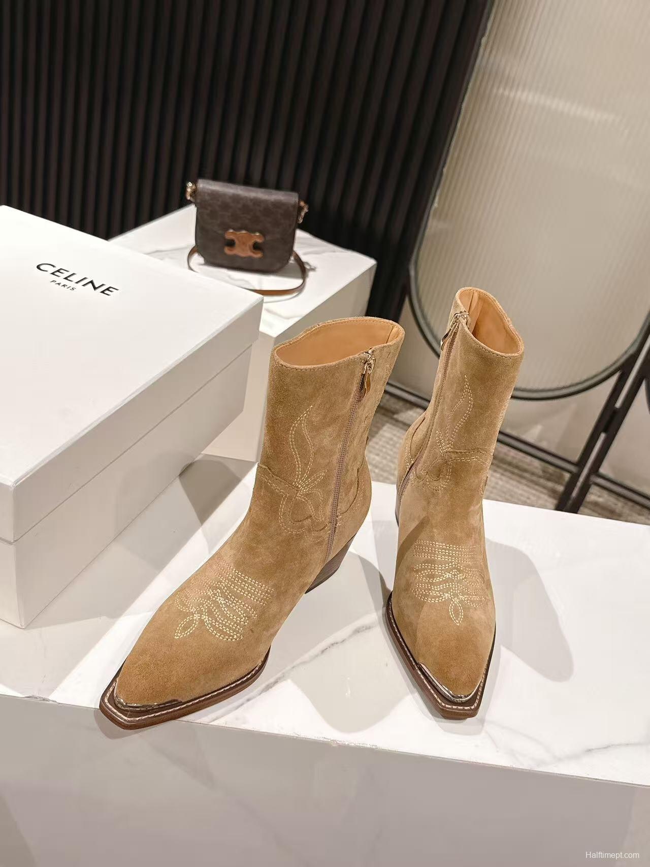 CELINE Fall/Winter 2025 Retro Fashion Ankle Boots - LY00440