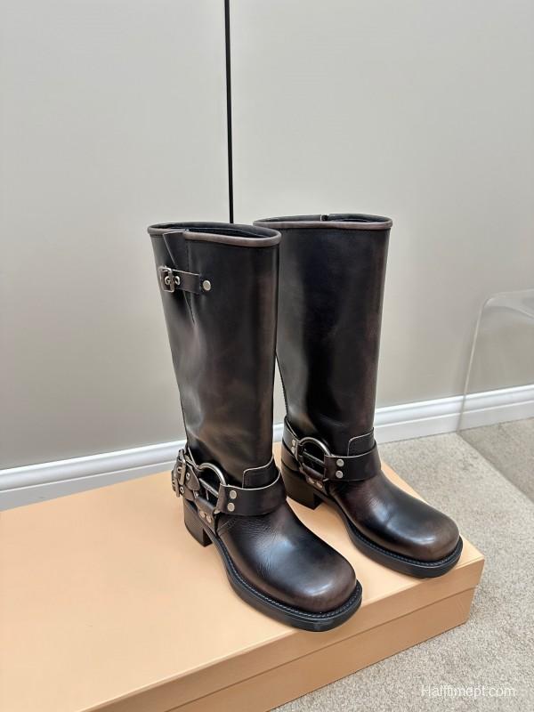 Miu Miu Fall/Winter 2025 Limited Edition Punk Style Martin Boots - LY00500