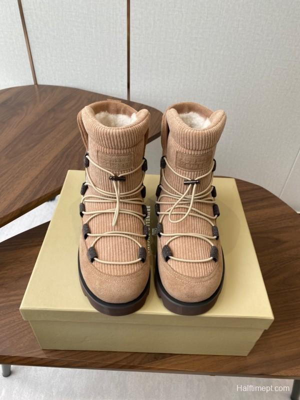 Brunello Cucinelli Open Walk Ankle Boot Winter Snow Boots - AS00410