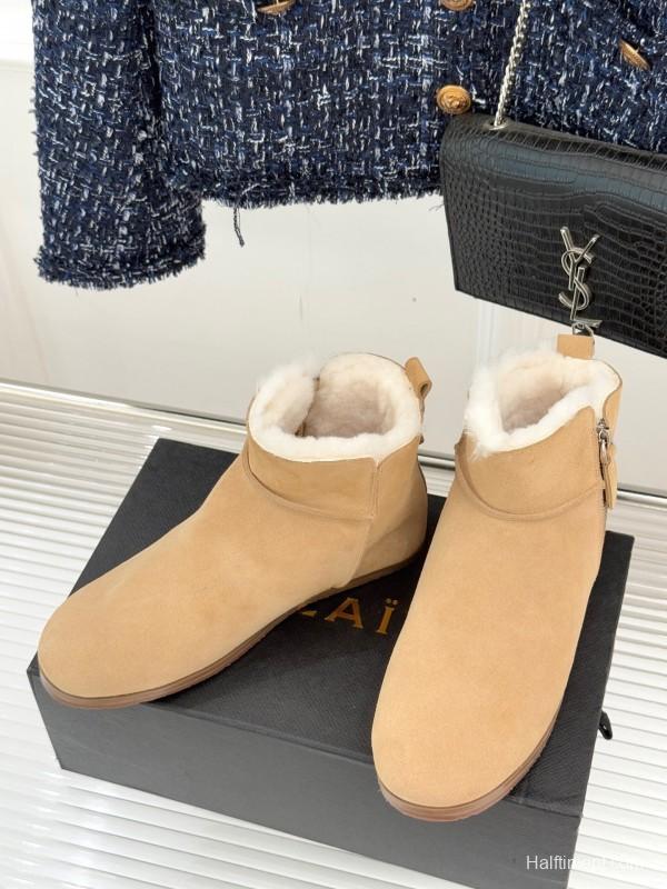 ALAIA Minimalist Side Zipper Retro Snow Boots - KFY00320