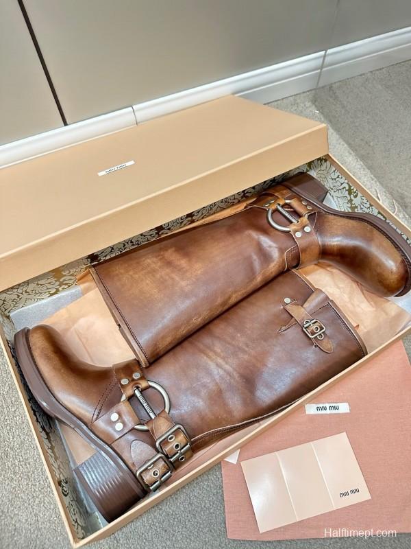 Miu Miu Fall/Winter 2025 Limited Edition Punk Style Martin Boots - LY00500