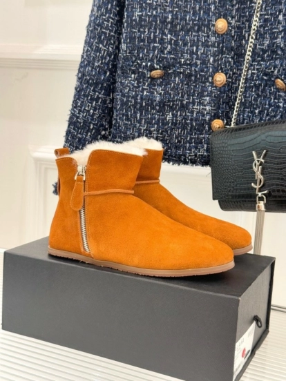 ALAIA Minimalist Side Zipper Retro Snow Boots - KFY00320