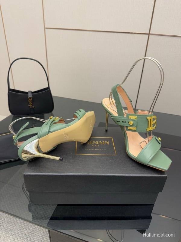 Balmain 2025/SS Metal Heel High Heel Sandals - KFY00320