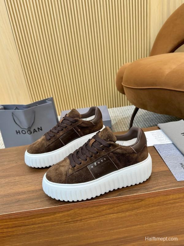 Hogan H-STRIPES Series Couple Thick Sole Biscuit Shoes Airship Shoes Casual Sneakers - AS00310