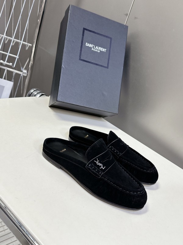 Saint Laurent Classic Loafer Mule Flats - KFY00320