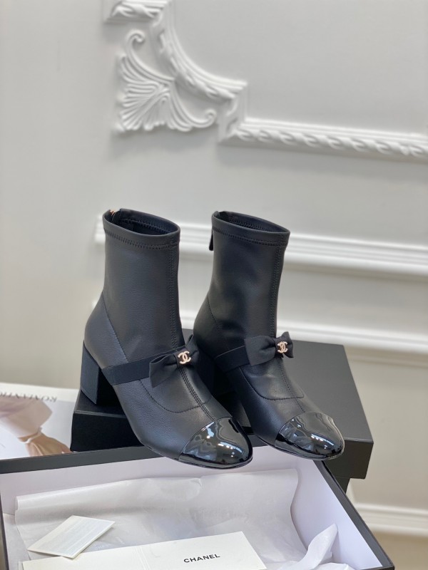 Chanel 2025/SS Autumn Winter Bow Mary Jane Ankle Boots - LY00320