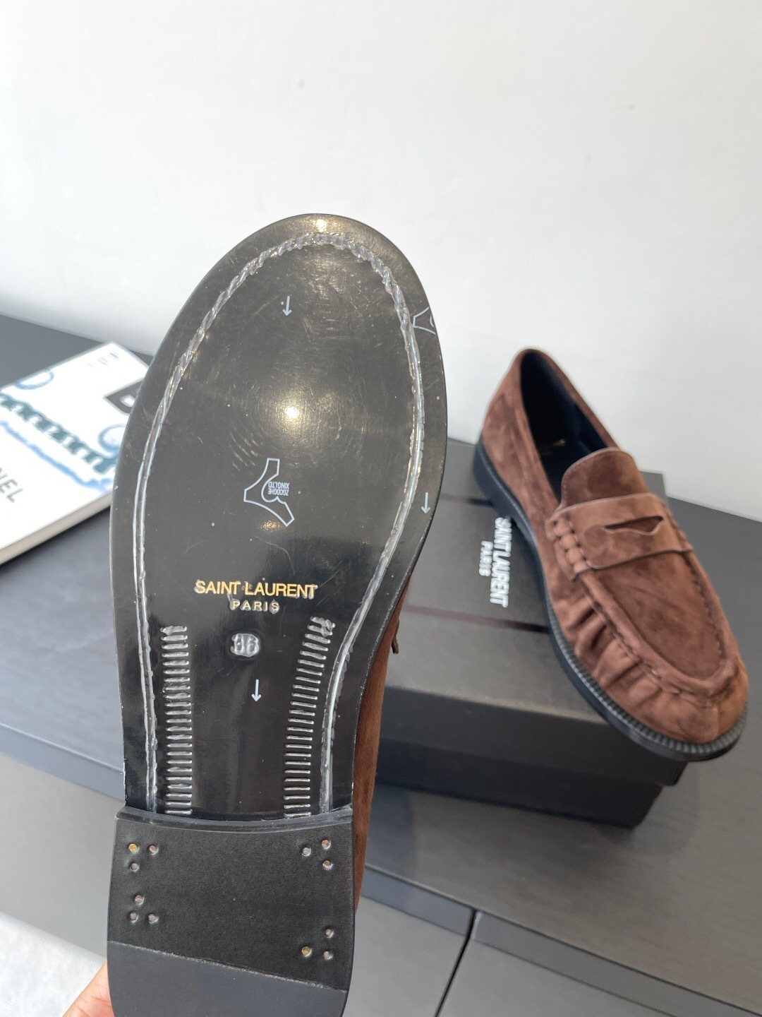 Saint Laurent Classic Loafer Half-Drag Slippers - KFY00350