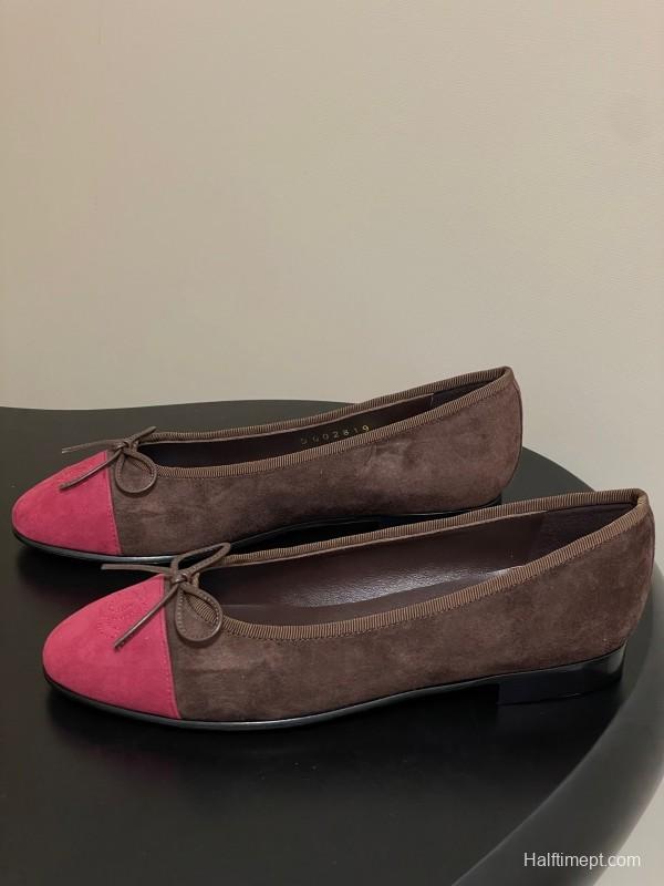 Adidas 2025 SS Bow Ballet Flats Classic Suede Flat Shoes - KFY00300