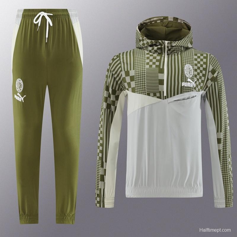 AC Milan Half Zipper Jacket+Long Pants S-2XL
