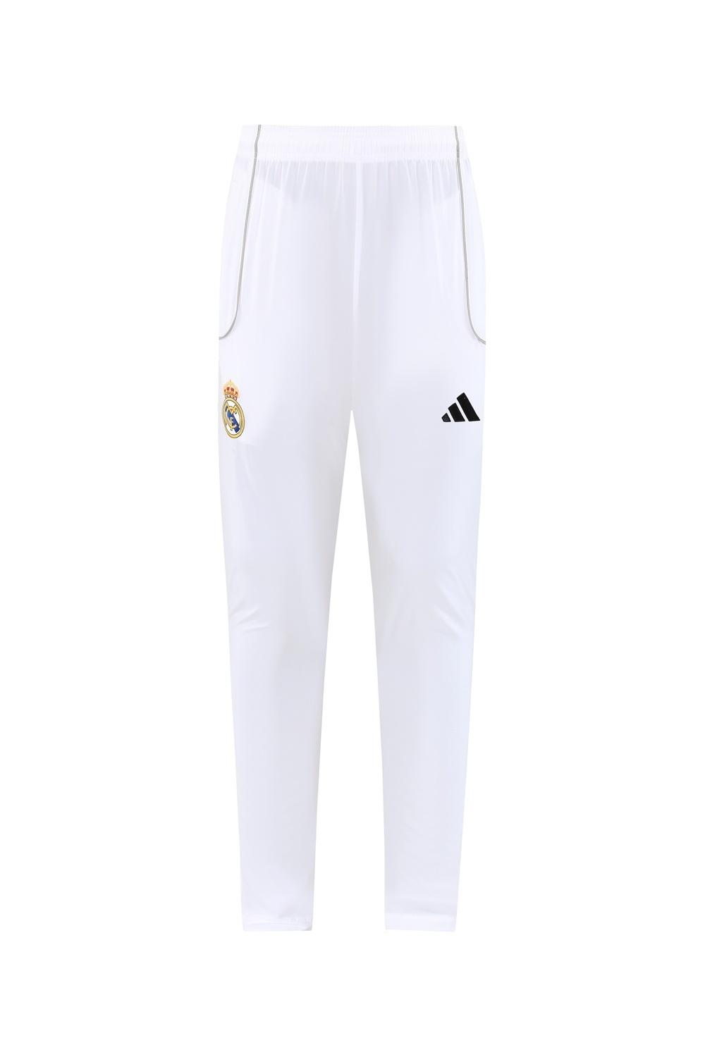 25/26 Real Madrid White Half Zipper Jacket+Long Pants S-3XL