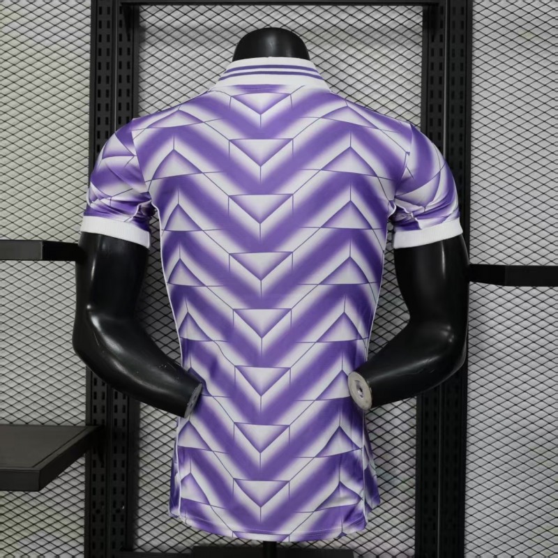 25/26 Player Version  Real Madrid Third Purple with Chevron Gradient Pattern Jersey