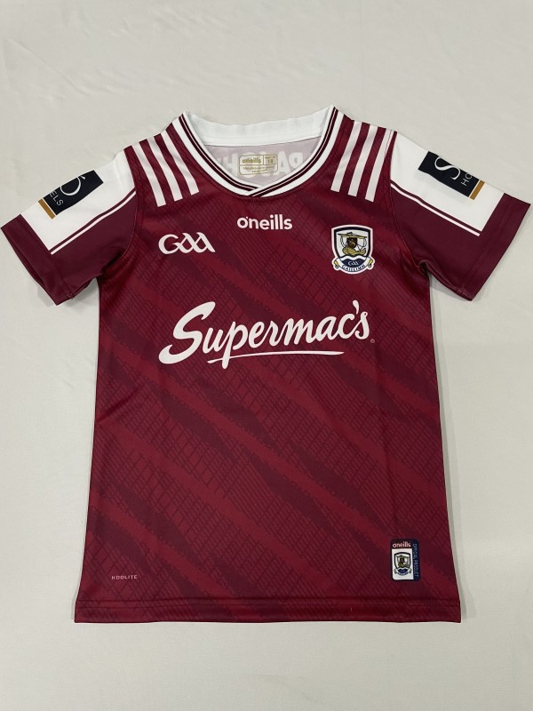 25/26 Kids Galway GAA Maroon with White Stripes  Jersey
