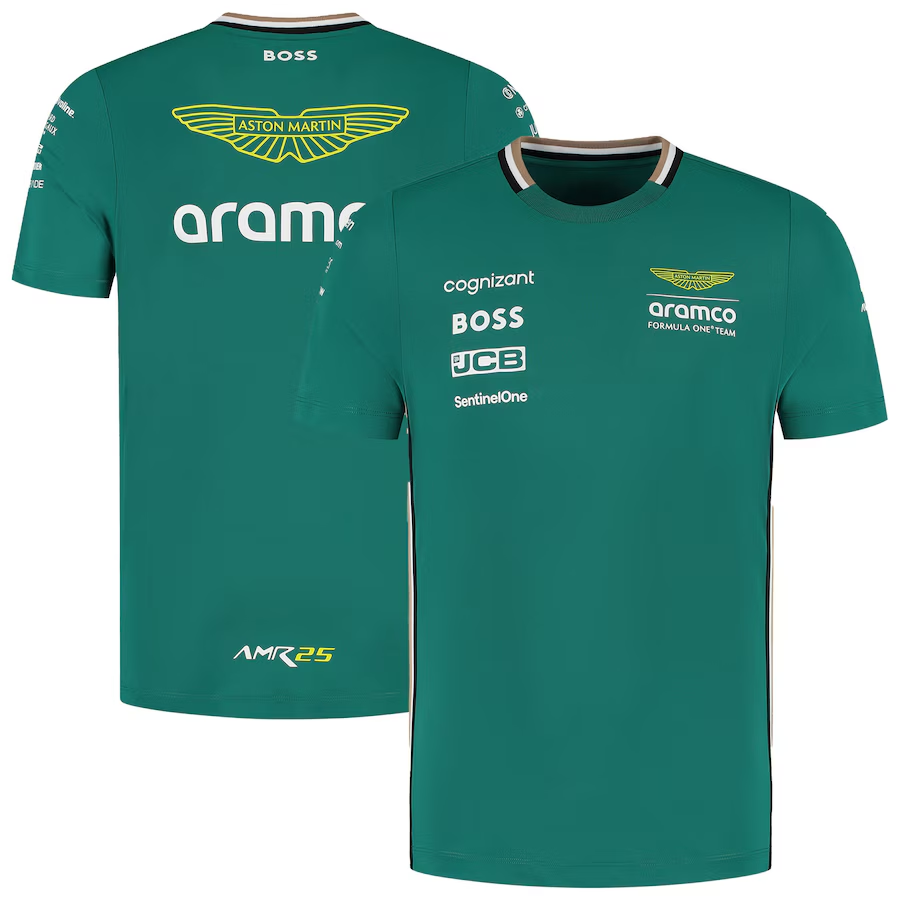 2025 F1 Aston Martin Aramco F1 Team Dark Green with Gold Trim Jersey