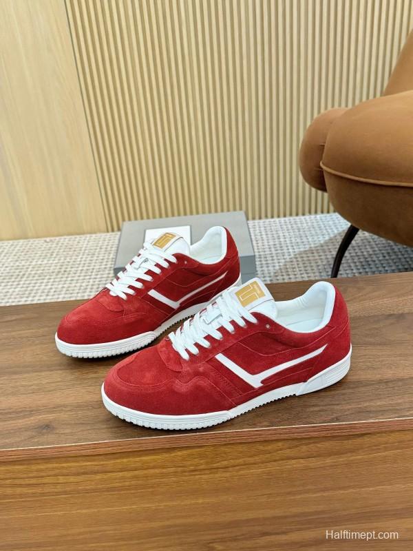 Tom Ford 2025 SS Casual Sneakers with Classic Color Blocking and Imported Leather Insole - AS00350