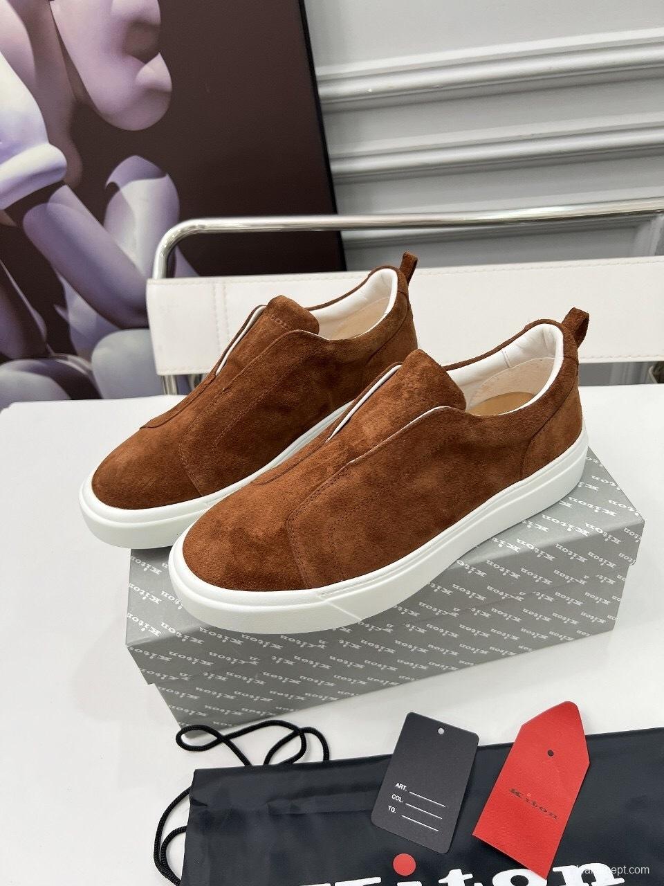 Kiton 2025/SS Slip-On Casual Men's Loafers - KFY00320