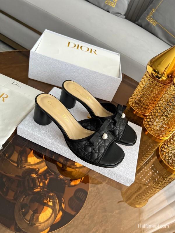 Dior Dway High Heel Sandals with Embroidered Logo - LY00270