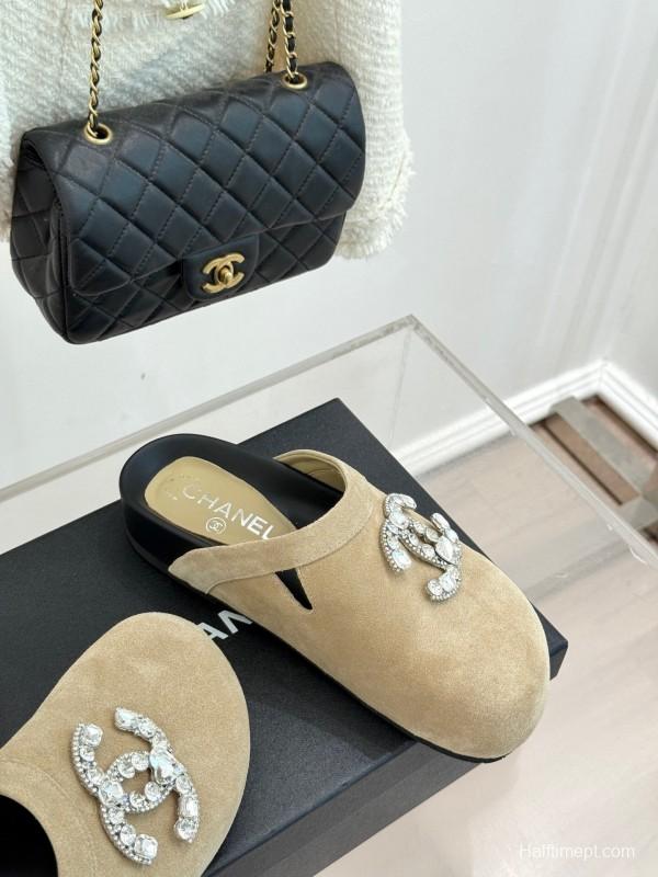 Chanel Classic CC Rhinestone Birkenstock Sandals - KFY00280