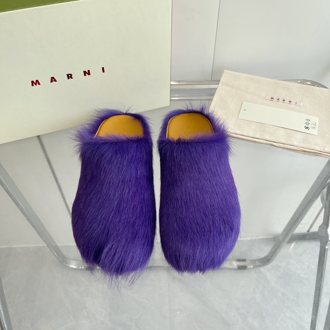 Marni 2025/SS Pony Hair Loafer Shoes - LY00
