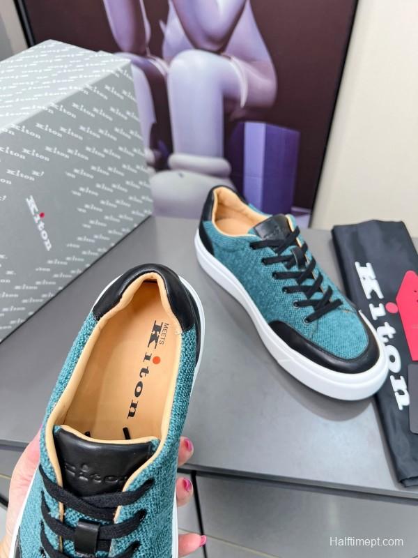 Kiton 2025/SS Tie-Detail Old Money Style Casual Men's Shoes - KFY00320