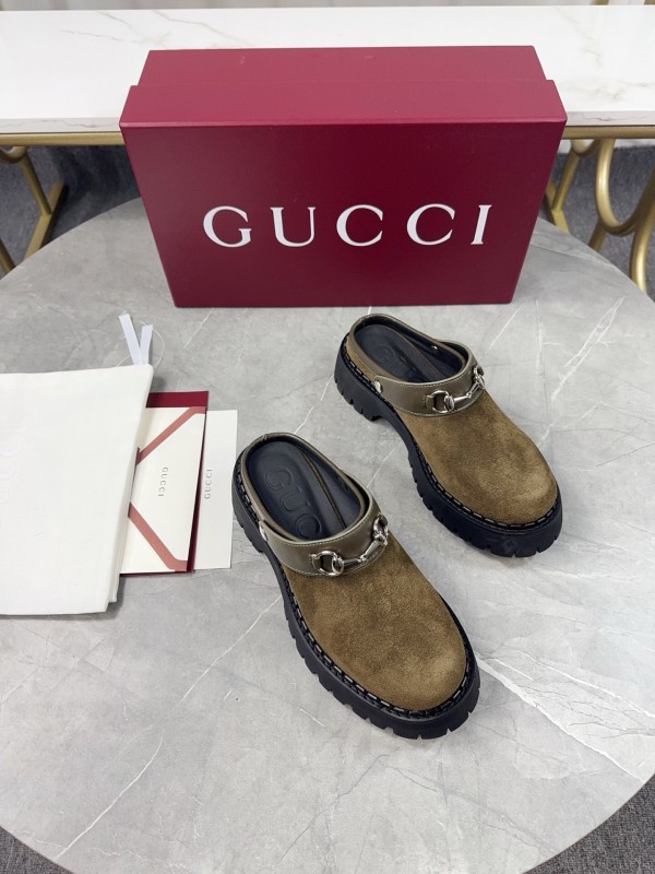Gucci 2025/SS Double GG Grooved Platform Loafers - KFY00280