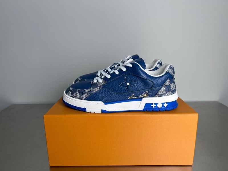 Louis Vuitton 2025 SS Replica Luxury Sneakers with Signature Logo and Dual-Color TPU Sole - YC
