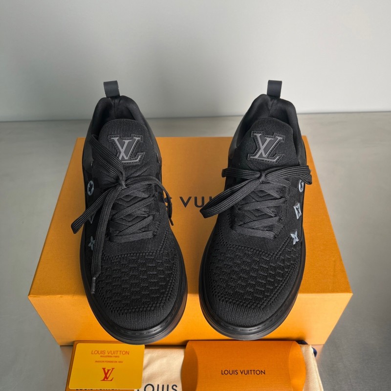 Louis Vuitton Beverly Hills Monogram Knit Sneakers with Imported IP Foam Sole - YC