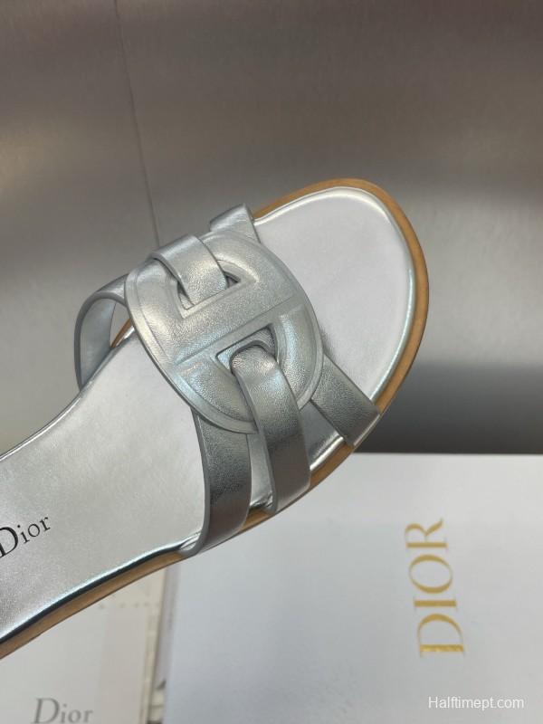 Dior D-Club Jelly Color Hollow Layered Cross Strap Women's Sandals - KFY00280