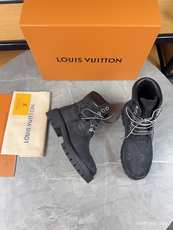 Timberland x LV Monogram Ankle Boots Waterproof Suede - LY00380