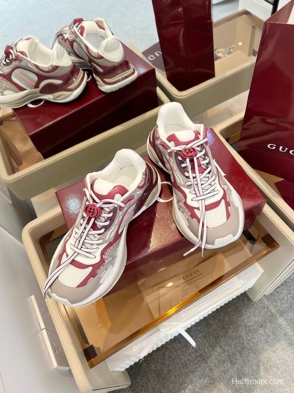 Gucci 2025 SS Collection 2.0 Sneakers with Reflective Stripes and Retro Design - AS00450