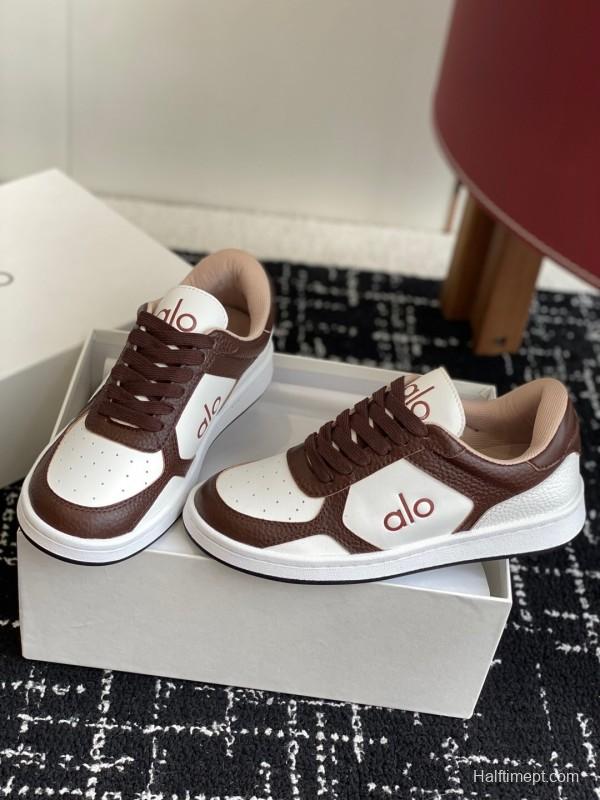 Alo 2025 SS Two-Tone White Sneakers Chunky Sole Comfort Casual - KFY00280