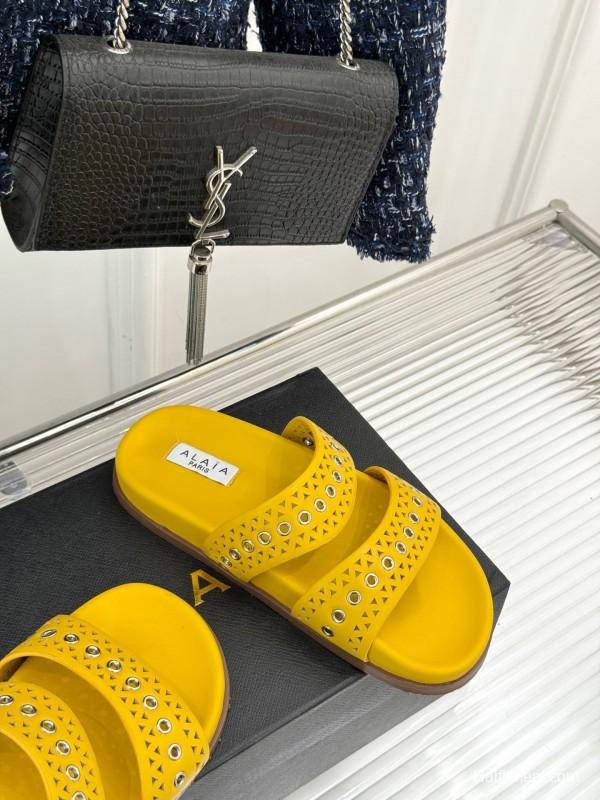 Alaia 2025SS Hollow-Out Casual Sandals - KFY00260