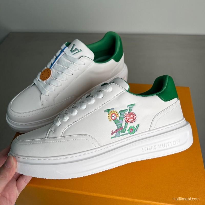 Louis Vuitton Beverly Hills Low-Top Fashion Sneakers Unisex Couple Style - YC
