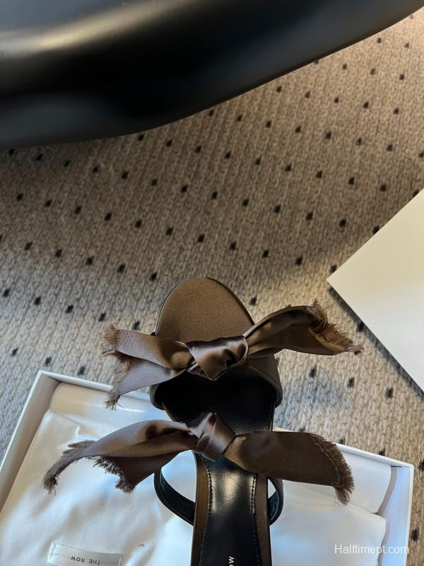 The Row 25ss Handwoven Bow Slippers - KFY00280